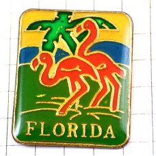 ピンバッジ・ピンクのフラミンゴ鳥フロリダ州アメリカ/USA米国 FLORIDA FLAMINGO