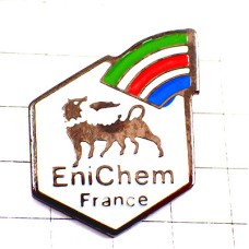 ピンバッジ・虹アジップ６本足の動物 ENICHEM AGIP ITALY