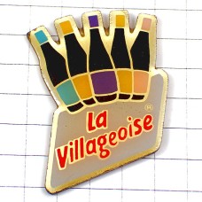 ピンバッジ・ワイン酒カラフル５本 LA-VILLAGEOISE FRANCE