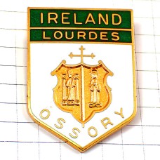 ブローチ・アイルランド巡礼の旅ルルド聖地カトリック紋章OSSORY IRELAND LOURDES PELERINAGE BROOCH