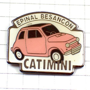 ピンバッジ・フィアット車チンクエチェント500/ピンク色 FIAT-500 CINQUECENTO FIAT ITALIA ITALY