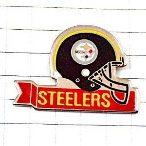 ピンバッジ・アメフト/USAピッツバーグスティーラーズ黒ヘルメット一個 PITTSBURGH STEELERS PENNSYLVANIA