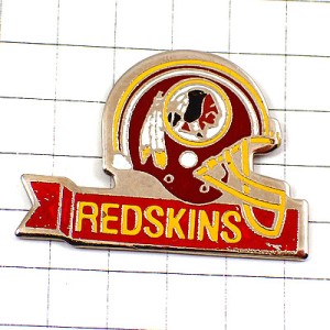 ピンバッジ・ワシントンレッドスキンズUSAアメフトNFL米国 WASHINGTON REDSKINS HELMET