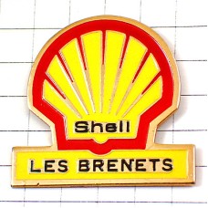 ピンバッジ・赤い二枚貝シェル石油 SHELL ENGLAND