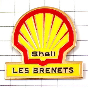 ピンバッジ・赤い二枚貝シェル石油 SHELL ENGLAND