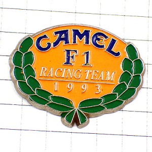 ピンバッジ・キャメル煙草Ｆ１レーシングチーム1993年ローリエ月桂樹 CAMEL