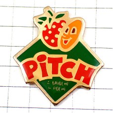 ピンバッジ・笑顔とイチゴ苺ストロベリーいちご果物 PITCH BRIOCHE FRANCE