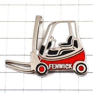 ピンバッジ・フォークリフト重機フェンウィック赤い車 FENWICK