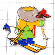 ピンバッジ・ぞうのババールのスキー象 BABAR SKIING