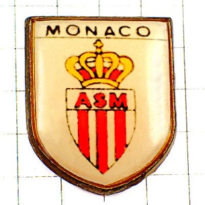 ピンバッジ・サッカーASモナコ王冠モナコ公国紋章 ASM MONACO