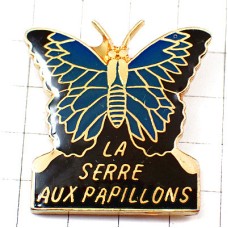 ピンバッジ・チョウチョウ蝶々ブルー青 LA-SERRE-AUX-PAPILLONS