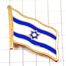 ピンバッジ・イスラエル国旗ダビデの星 ISRAEL FLAG