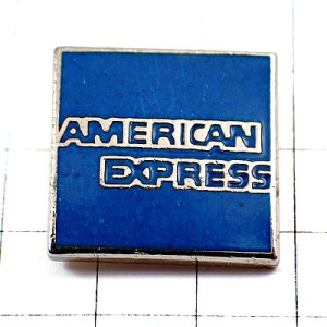 ピンバッジ・アメックスのクレジットカード印アメリカンエキスプレス青 AMERICAN-EXPRESS USA