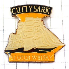 ピンバッジ・カティサーク白い帆船スコッチウイスキー酒 CUTTY-SARK SCOTCH SCOTLAND WHISKY