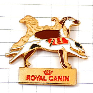 ピンバッジ・犬ドッグレース３匹 ROYAL-CANIN FRANCE