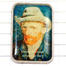 ピンバッジ・画家ゴッホの自画像 VINCENT-VAN-GOGH AUTOPORTRAIT