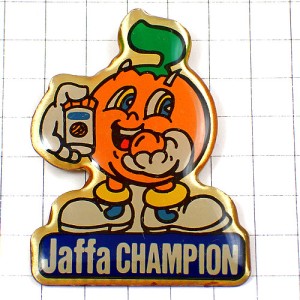 ピンバッジ・フルーツジュースの果物くん JAFFA ORANGE