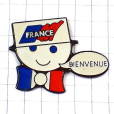 ピンバッジ・サッカーワールドカップ1998年フランス大会トリコロール国旗色 BIENVENUE WORLDCUP98 FRANCE