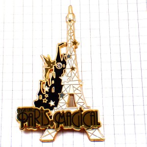 ピンバッジ・ディズニー白いエッフェル塔パリ魔術的 TOUR-EIFFEL EURODISNEY PARIS-MAGICAL