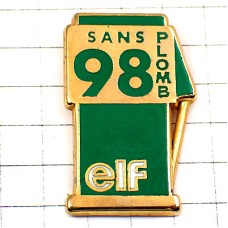 ピンバッジ・エルフ石油98給油機グリーン緑色 ELF TOTAL FRANCE