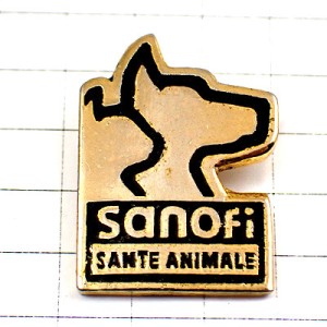 ピンバッジ・犬と猫どうぶつ動物の健康サノフィ社 SANOFI ANIMALS