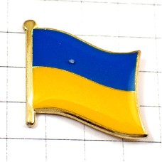 ピンバッジ・ウクライナ国旗ブルーと黄色東欧黒海 UKRAINE UKRAÏNA FLAG