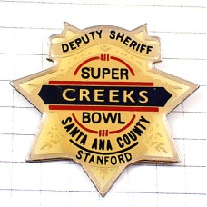 ピンバッジ・スーパーボウル試合アメフト保安官アメリカンフットボール/USA STANFORD CREEKS SUPER-BOWL