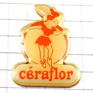 ピンバッジ・森の妖精パンの小麦の穂の帽子飾り CERAFLOR FRANCE