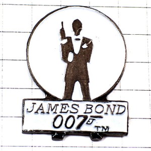 ピンバッジ・ジェームズボンド/007映画ロゴ拳銃 JAMES-BOND