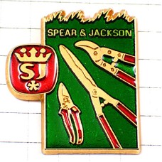 ピンバッジ・ガーデニング鋏ハサミ道具 SPEAR&JACKSON ENGLAND