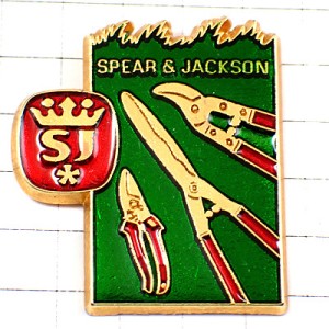 ピンバッジ・ガーデニング鋏ハサミ道具 SPEAR&JACKSON ENGLAND