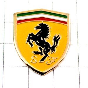 ピンバッジ・フェラーリ黒馬SFエンブレム車ロゴ SCUDERIA-FERRARI FERRARI ITALIA ITALY