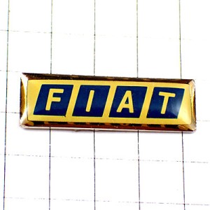 ピンバッジ・フィアット車エンブレム紺色ロゴ FIAT ITALIA ITALY