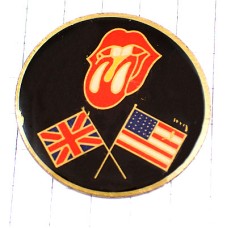 ピンバッジ・ローリングストーンズ英米国旗UK/USA星条旗ユニオンジャック英国 ROLLING-STONES FLAG USA ENGLAND