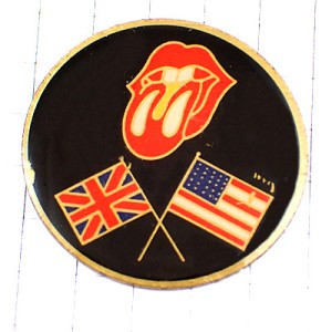 ピンバッジ・ローリングストーンズ英米国旗UK/USA星条旗ユニオンジャック英国 ROLLING-STONES FLAG USA ENGLAND