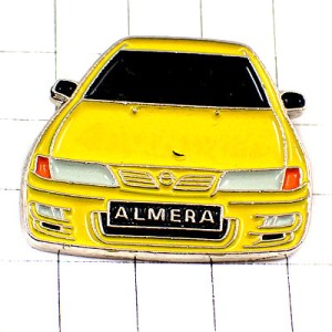 ピンバッジ・パルサー日産アルメーラ黄色い車 NISSAN-ALMERA JAPAN