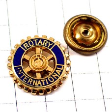 ピンバッジ・ロータリークラブ歯車インターナショナル社会奉仕団体ゴールド金色 ROTARY INTERNATIONAL