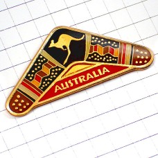 ピンバッジ・オーストラリアのカンガルー動物ブーメラン武具 AUSTRALIA BOOMERANG