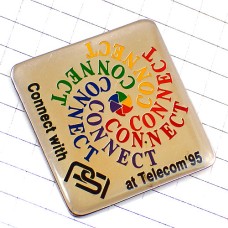 ピンバッジ・PSI テレコム1995年コネクト接続 CONNECT USA