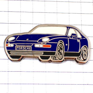 ピンバッジ・ポルシェ青い車ブルー PORSCHE GERMANY