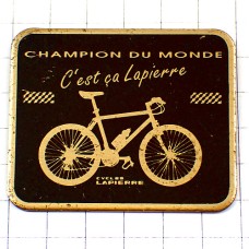 ピンバッジ・自転車レース優勝世界一 LAPIERRE WORLD CHAMPION FRANCE