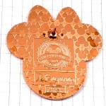 ピンバッジ・ミニーちゃんピンク色のリボン笑顔ディズニーミニーマウス DISNEY MINNIE