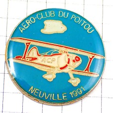 ピンバッジ・飛行機クラブ青空 AERO-CLUB POITOU NEUVILLE FRANCE