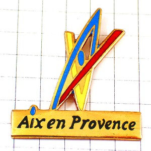 ピンバッジ・エクサンプロヴァンスＡアルファベット AIX-EN-PROVENCE FRANCE