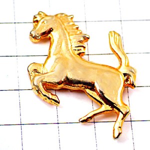 ピンバッジ・フェラーリの馬ロゴ車ゴールド金色 FERRARI HORSE ITALIA