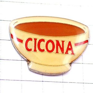 ピンバッジ・シコレコーヒー珈琲カフェオレボウル食器 CICONA CHICOREE FRANCE