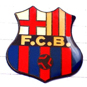 ピンバッジ・バルサFCバルセロナ紋章サッカー球 FCB BARCA FC-BARCELONA SPAIN