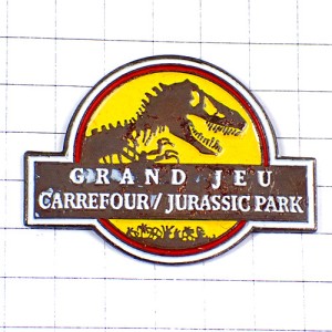 ピンバッジ・ジュラシックパーク映画ティラノサウルス恐竜 JURASSIC-PARK