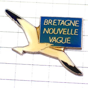 ピンバッジ・カモメ鳥ブルターニュ鴎ヌーヴェルヴァーグ新しい波 MOUETTE BRETAGNE FRANCE