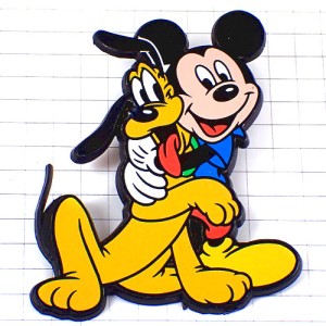 ピンバッジ・ミッキーとプルート犬ディズニー DISNEY MICKEY GOOFY 